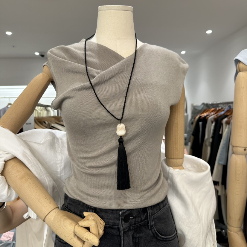 LEWIN韓國直郵實拍女裝新品熱賣職業休閑吊帶背心不含項鏈LEWIN吊帶/背心圖色4