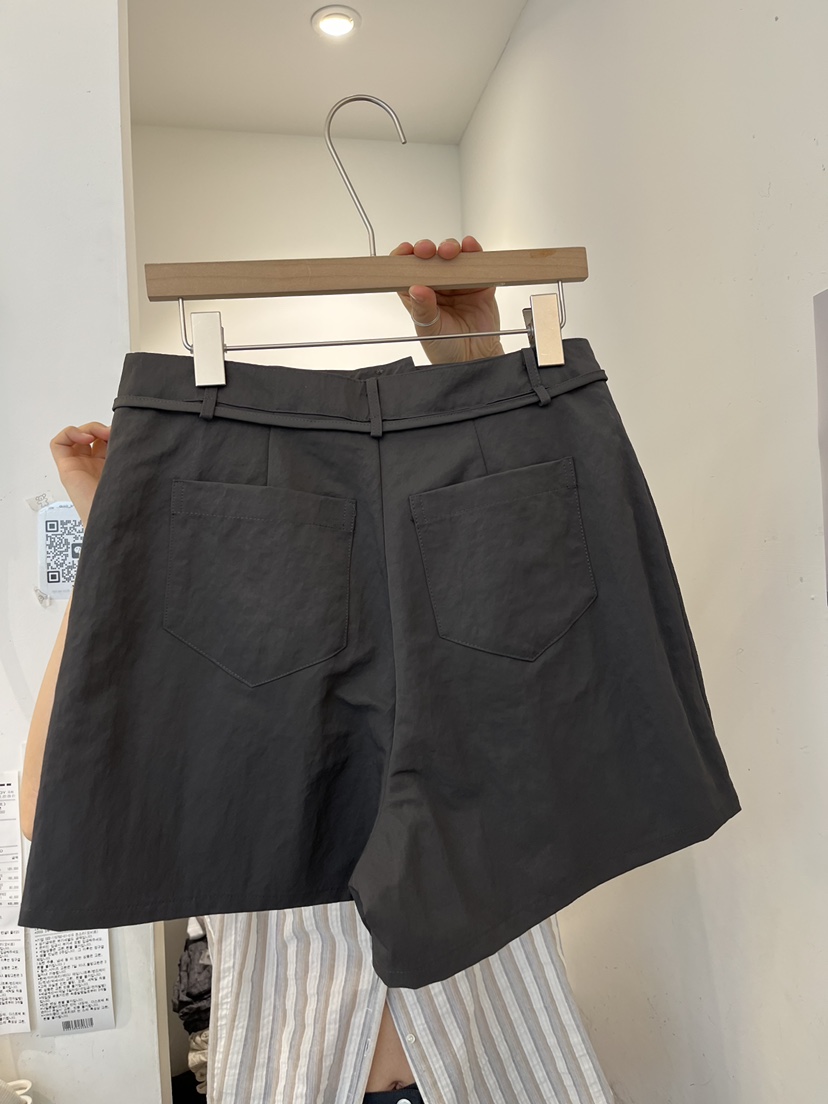 OUVIR韓國直郵女士新款人氣推薦26夏季職業熱賣短褲尼龍腰帶O.V.R/OUVIR短褲