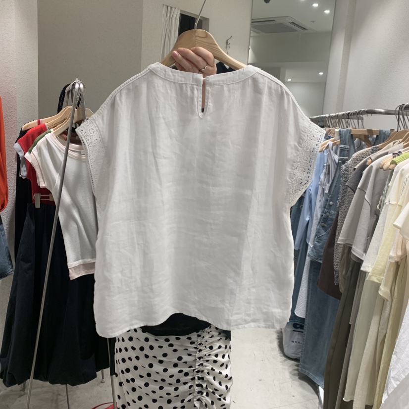 SSEMIENNE韓國直郵女士新品休閑熱賣26夏季襯衫蕾絲衫蕾絲SSENIQUE/SSEMIENNE襯衫/蕾絲衫