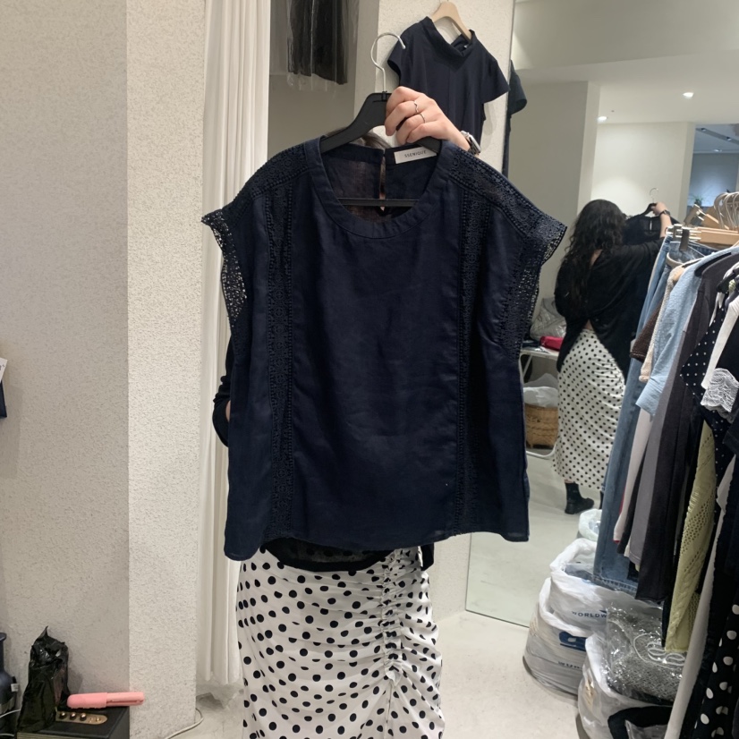 SSEMIENNE韓國直郵女士新品休閑熱賣26夏季襯衫蕾絲衫蕾絲SSENIQUE/SSEMIENNE襯衫/蕾絲衫圖色2