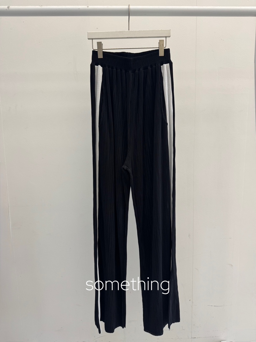 SOMETHING-L/FANCY韓國直郵女士新款26夏季職業時尚休閑褲SOMETHING-L/FANCY休閑褲圖色2黑