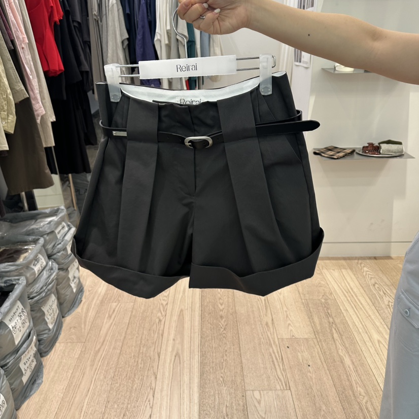 REIRAI東大門實拍韓國女士新品熱賣推薦休閑短褲不含腰帶Reirai短褲圖色2