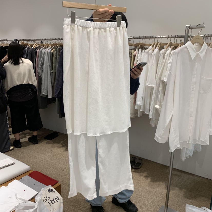 SELF SERVICE韓國東大門代購女裝新品26夏季熱賣裙褲褶裥SELF SERVICE裙褲