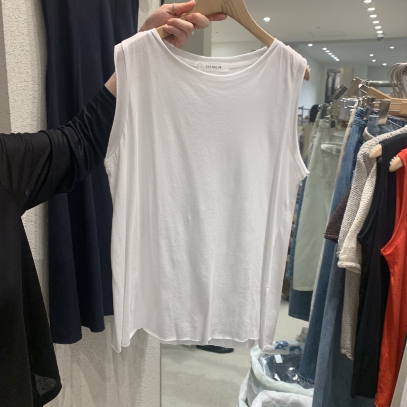 SSEMIENNE韓國東大門直郵女士新品推薦26夏季吊帶背心棉質SSENIQUE/SSEMIENNE吊帶/背心圖色1