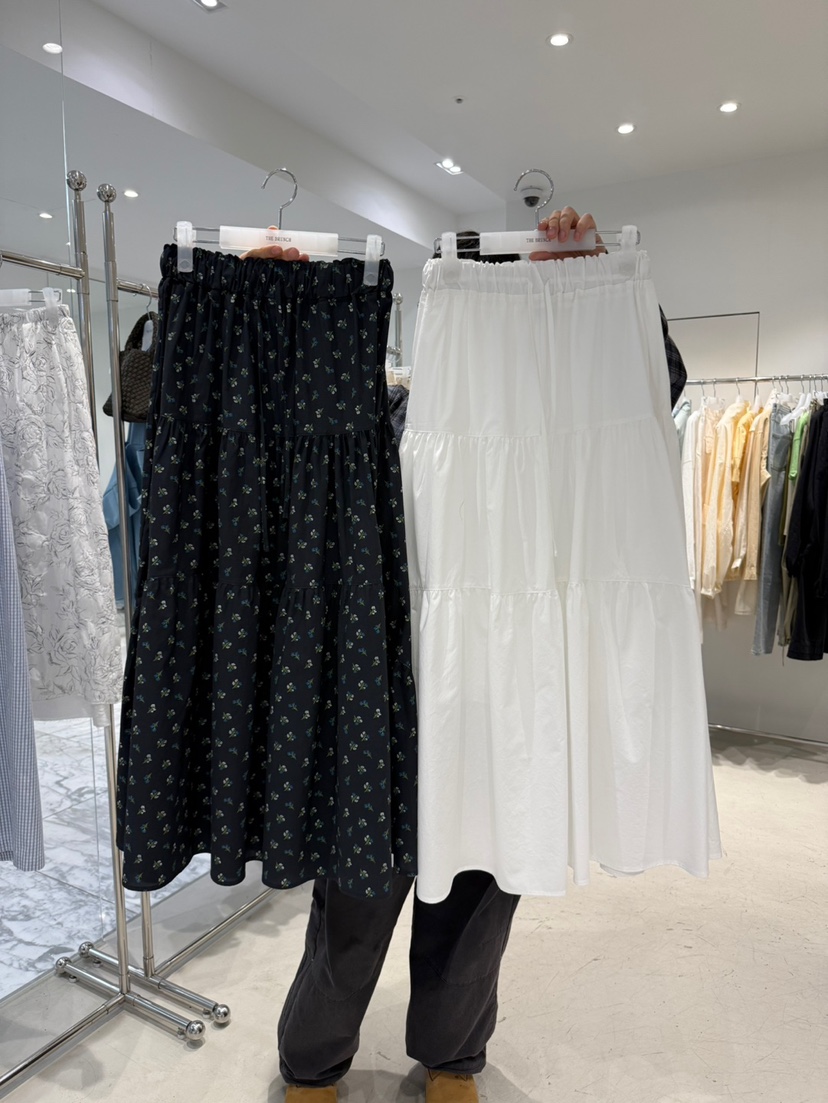 THE BRUNCH韓國東大門代購女士新品26夏季時尚人氣長裙褶皺THE BRUNCH長裙
