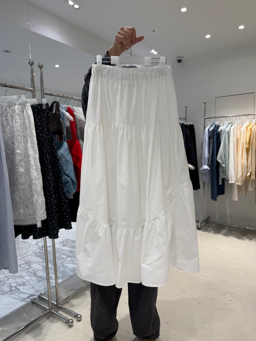 THE BRUNCH韓國東大門代購女士新品26夏季時尚人氣長裙褶皺THE BRUNCH長裙