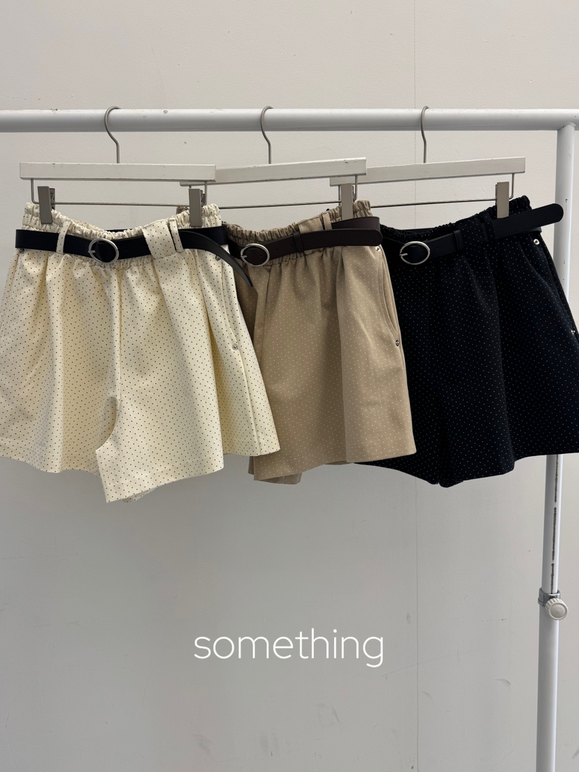SOMETHING-L/FANCY東大門實拍韓國女裝新品職業短褲不含腰帶SOMETHING-L/FANCY短褲