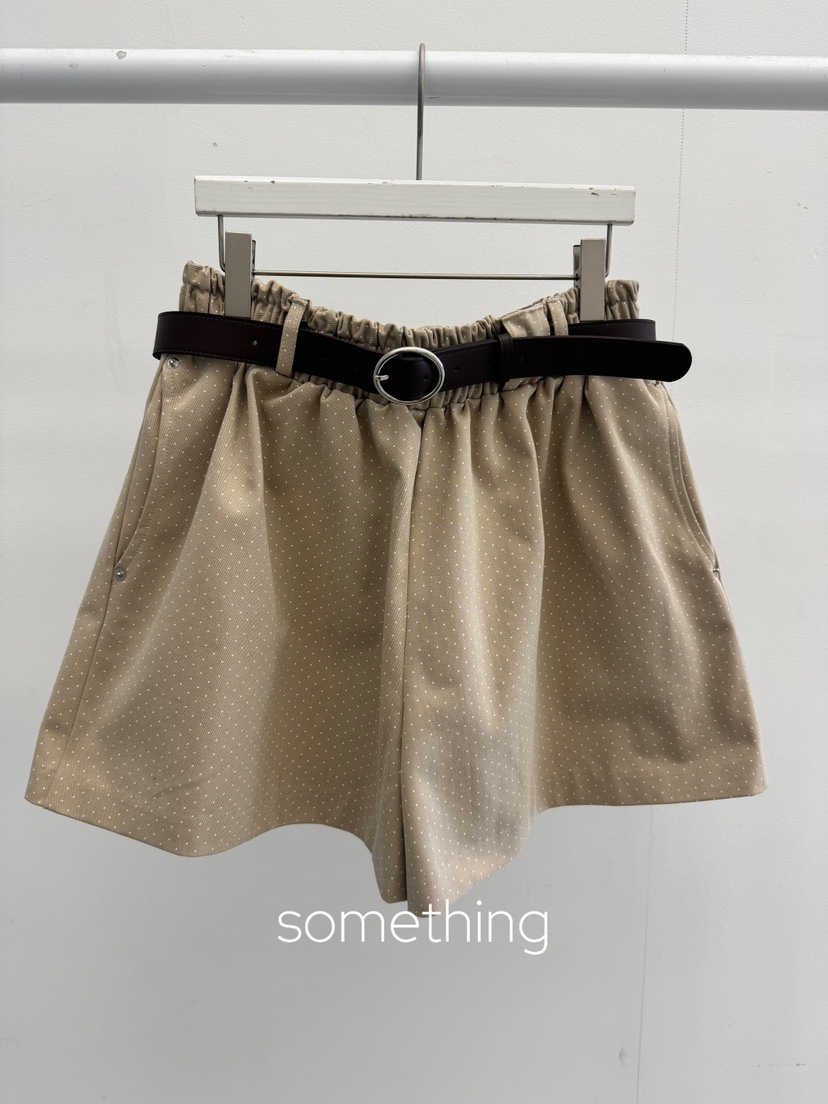 SOMETHING-L/FANCY東大門實拍韓國女裝新品職業短褲不含腰帶SOMETHING-L/FANCY短褲圖色2