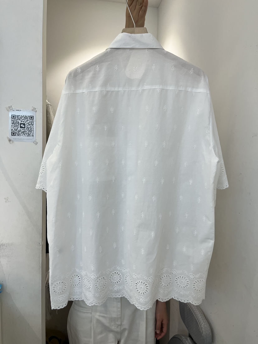 OUVIR韓國直郵實拍女士新品26夏季休閑襯衫蕾絲衫口袋蕾絲O.V.R/OUVIR襯衫/蕾絲衫