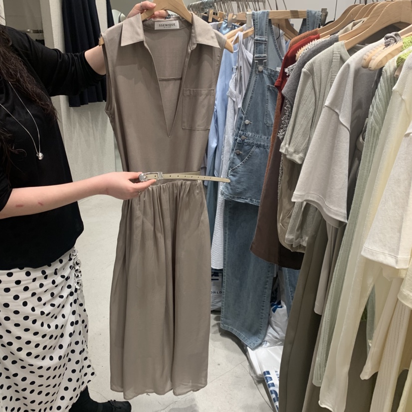 SSEMIENNE韓國東大門直郵女裝新品時尚人氣連衣裙包含腰帶SSENIQUE/SSEMIENNE連衣裙圖色1