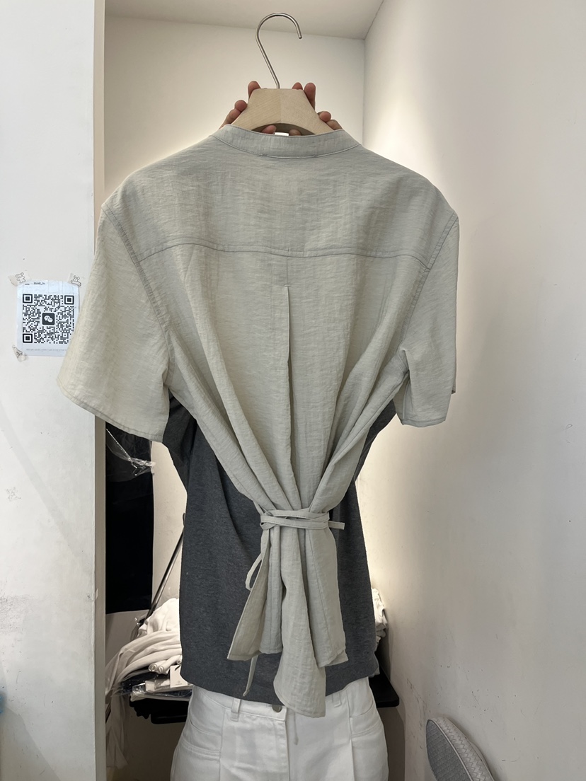 OUVIR韓國直郵女裝新款熱賣26春夏職業休閑襯衫蕾絲衫含繩O.V.R/OUVIR襯衫/蕾絲衫