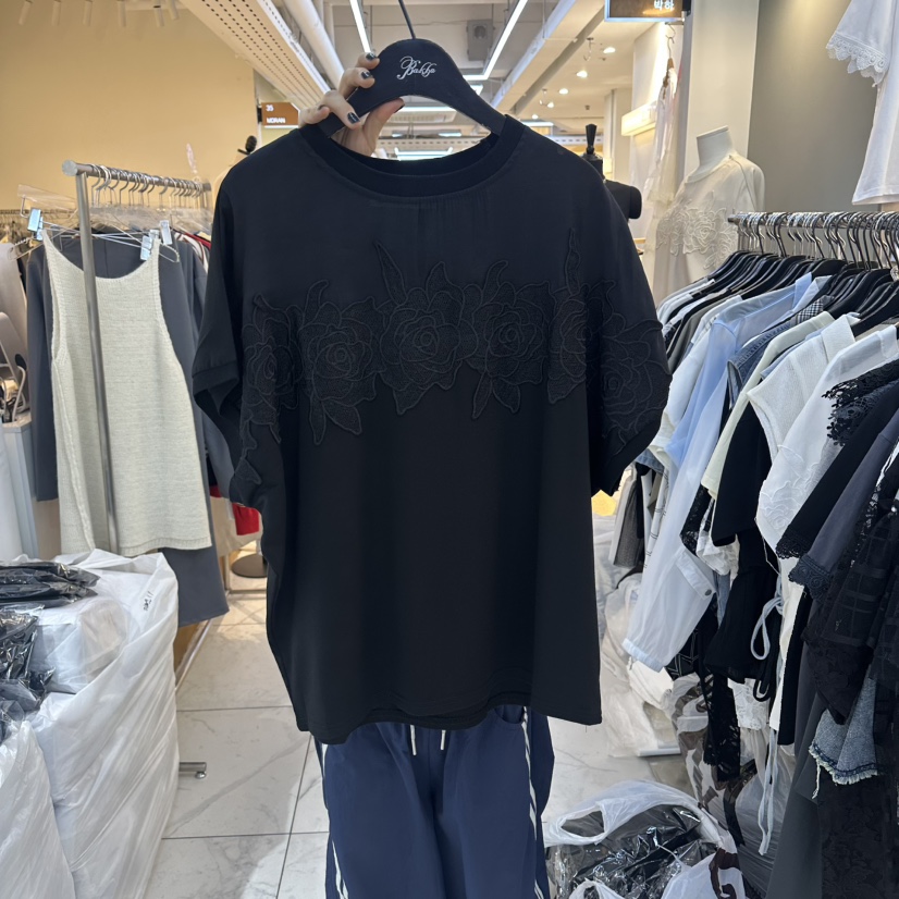 空韓國直郵女士新品休閑26夏季人氣26春夏時尚職業推薦T恤BAKHAT恤圖色3