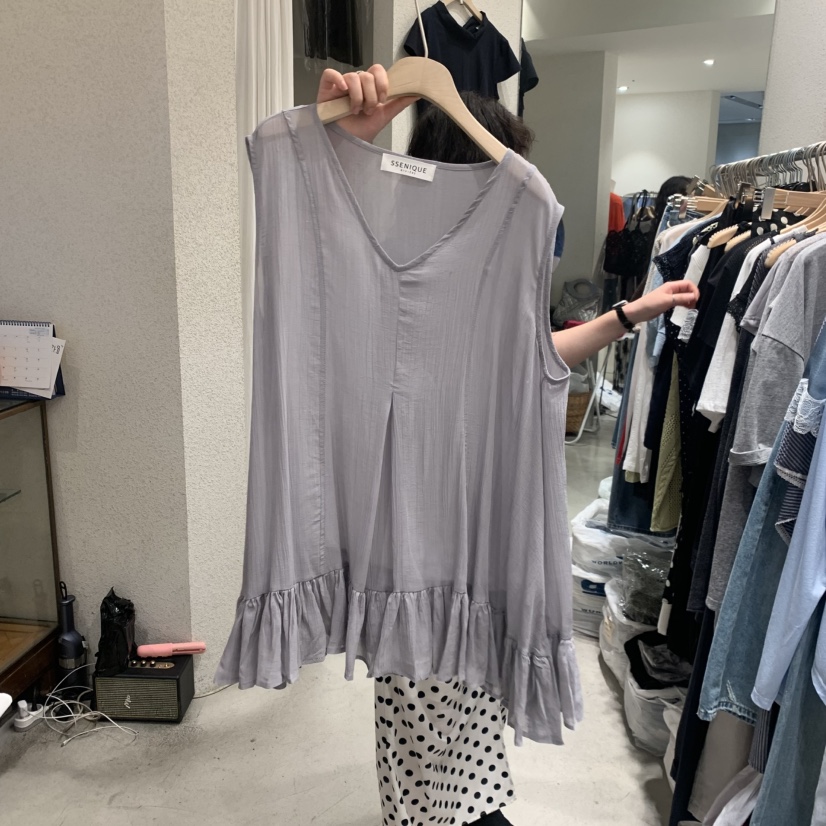 SSEMIENNE韓國直郵女裝新款人氣時尚熱賣26春夏襯衫蕾絲衫長款SSENIQUE/SSEMIENNE襯衫/蕾絲衫圖色2