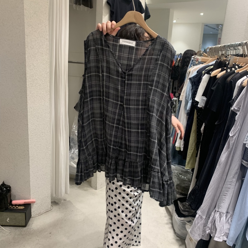 SSEMIENNE韓國直郵女裝新款人氣時尚熱賣26春夏襯衫蕾絲衫長款SSENIQUE/SSEMIENNE襯衫/蕾絲衫圖色4