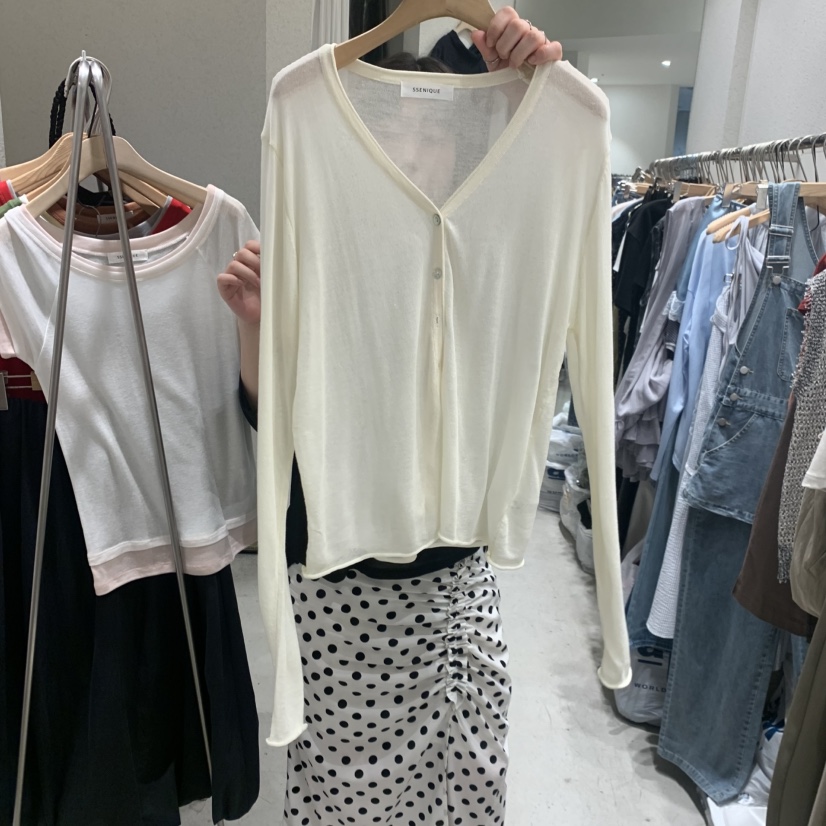 SSEMIENNE韓國代購女裝新品人氣26春夏休閑26夏季開衫亞麻開衫SSENIQUE/SSEMIENNE開衫圖色2
