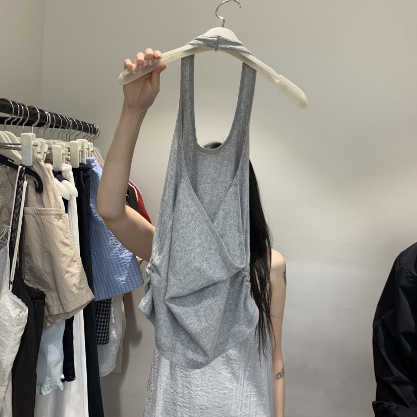 JINSIM韓國直郵實拍女裝新品休閑時尚人氣推薦吊帶背心鏤空JINSIM吊帶/背心