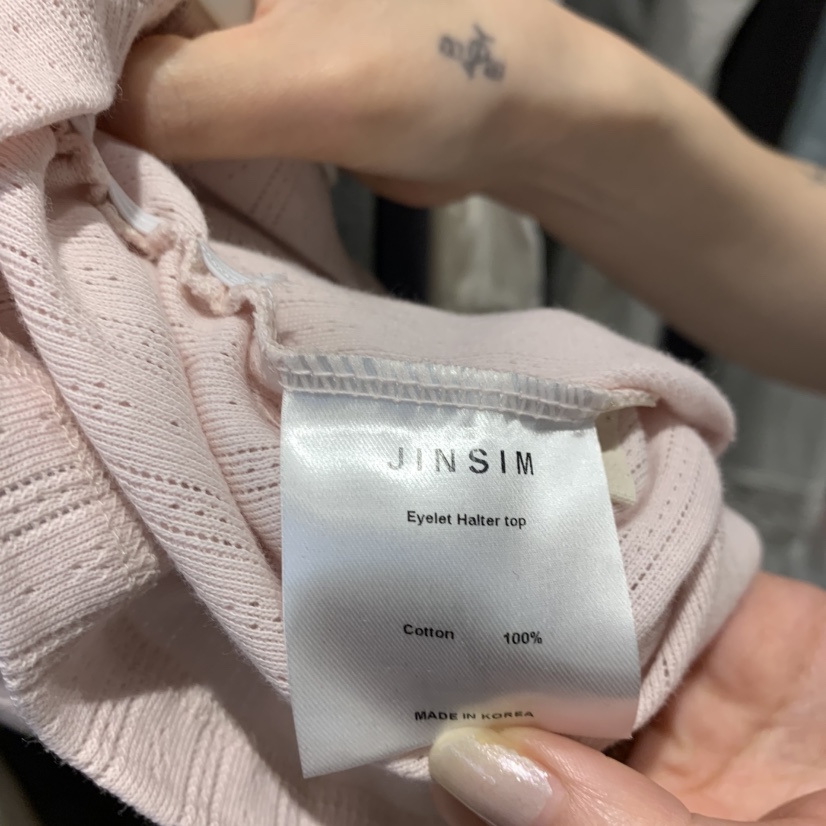 JINSIM韓國直郵實拍女裝新品休閑時尚人氣推薦吊帶背心鏤空JINSIM吊帶/背心
