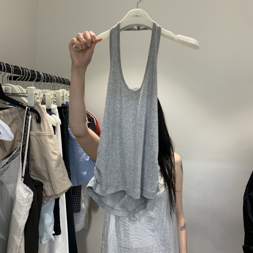 JINSIM韓國直郵實拍女裝新品休閑時尚人氣推薦吊帶背心鏤空JINSIM吊帶/背心圖色1
