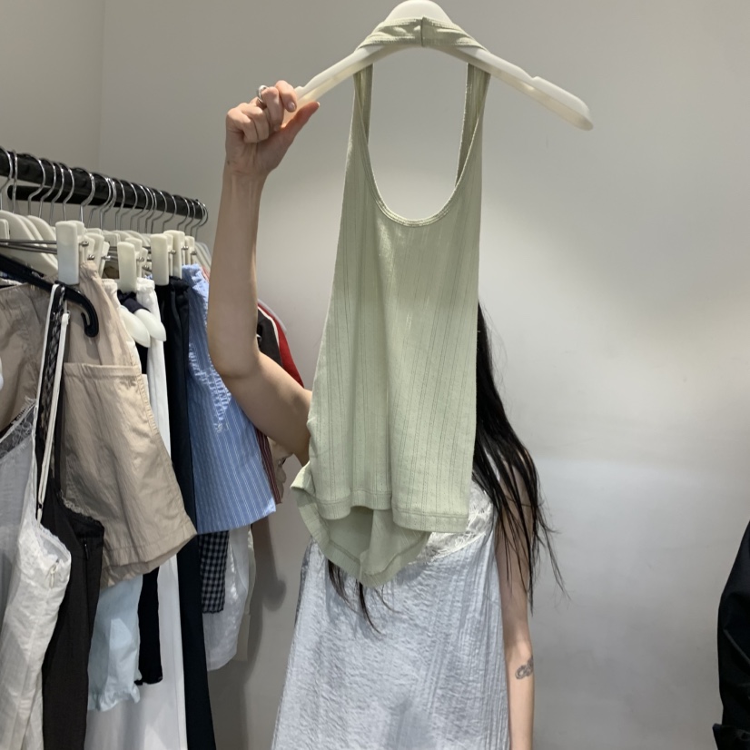 JINSIM韓國直郵實拍女裝新品休閑時尚人氣推薦吊帶背心鏤空JINSIM吊帶/背心圖色2