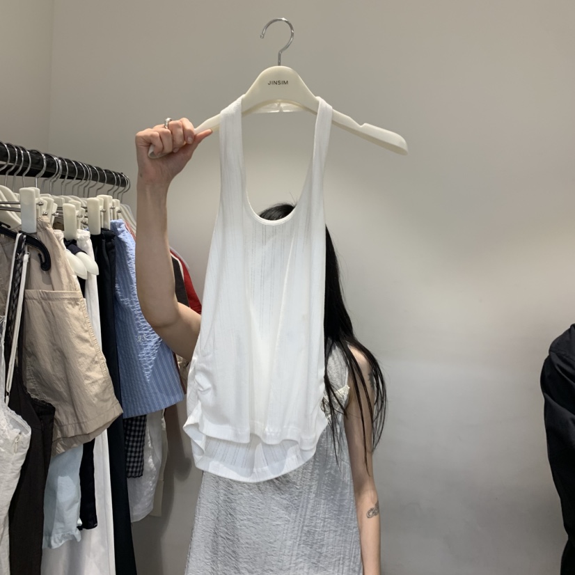 JINSIM韓國直郵實拍女裝新品休閑時尚人氣推薦吊帶背心鏤空JINSIM吊帶/背心圖色4