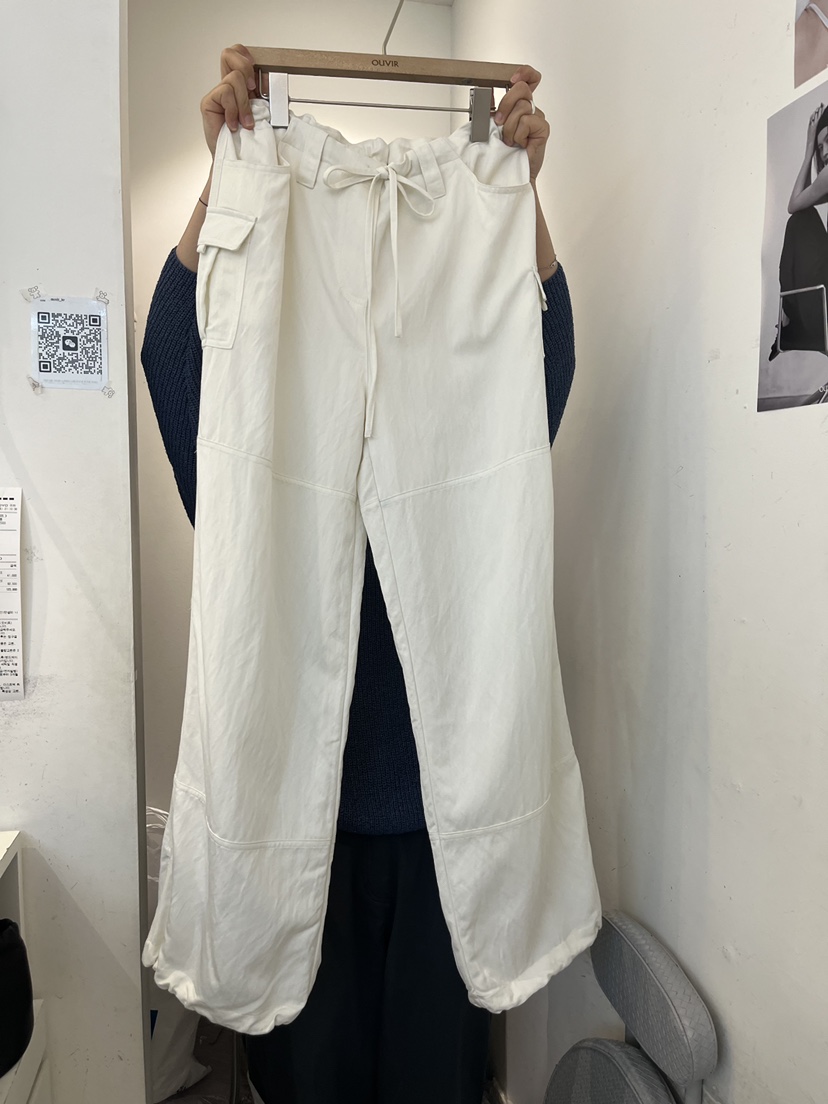 OUVIR韓國代購女士新品職業推薦熱賣時尚休閑褲不對稱工裝O.V.R/OUVIR休閑褲圖色1