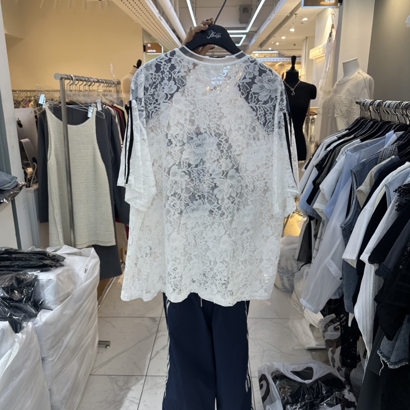 空韓國東大門代購女裝新品時尚人氣推薦26春夏襯衫蕾絲衫BAKHA襯衫/蕾絲衫