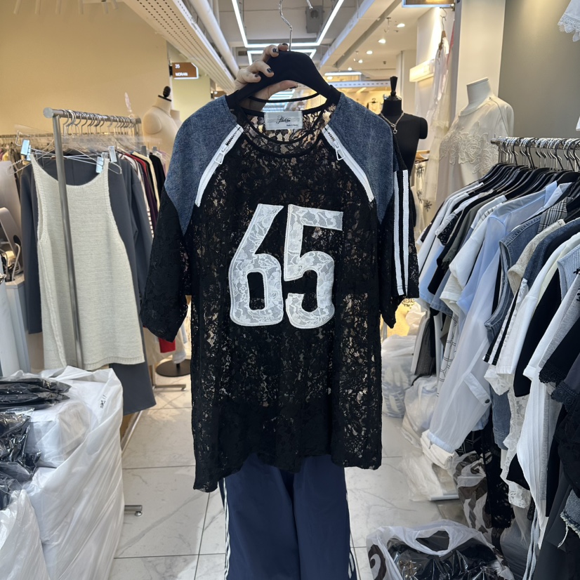 空韓國東大門代購女裝新品時尚人氣推薦26春夏襯衫蕾絲衫BAKHA襯衫/蕾絲衫圖色2