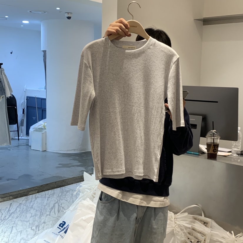 SELF SERVICE韓國東大門直郵女裝新品26春夏休閑26夏季T恤SELF SERVICET恤圖色1