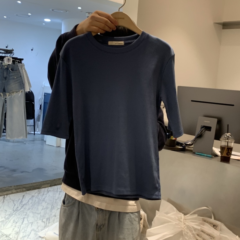SELF SERVICE韓國東大門直郵女裝新品26春夏休閑26夏季T恤SELF SERVICET恤圖色2