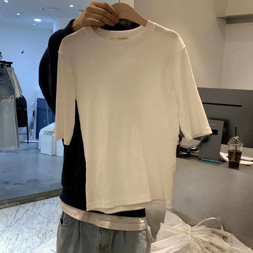 SELF SERVICE韓國東大門直郵女裝新品26春夏休閑26夏季T恤SELF SERVICET恤圖色3