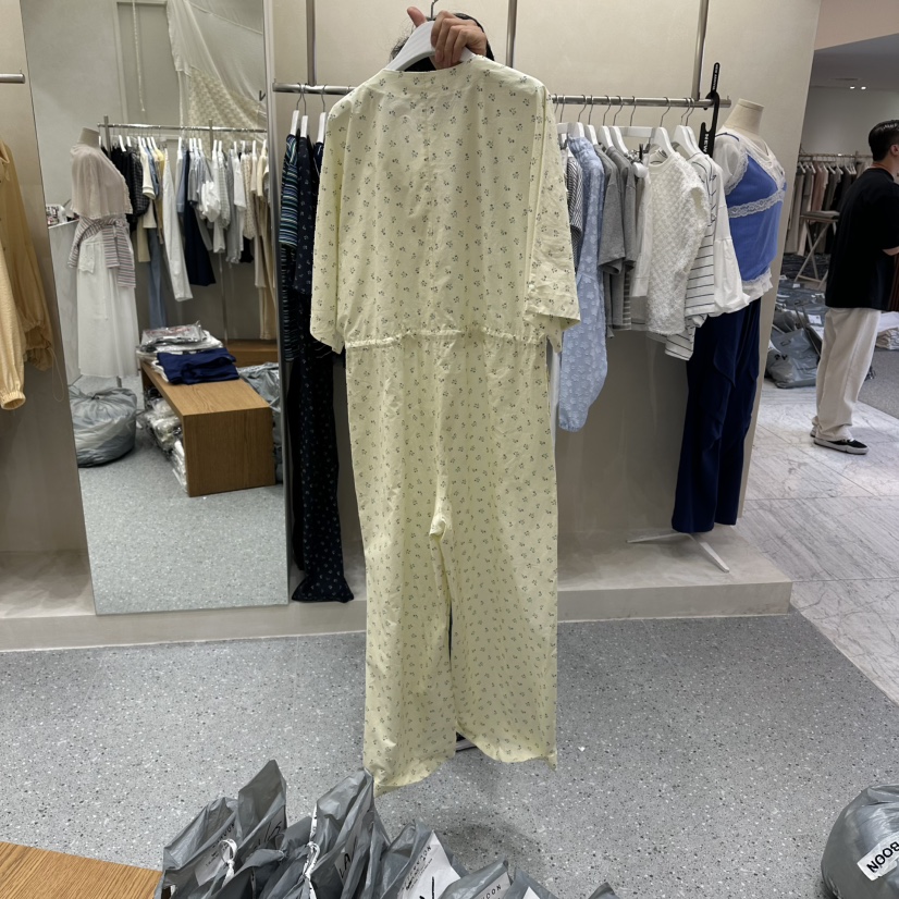 AFTERNOON韓國東大門代購女士新品推薦時尚職業連體褲花朵AFTERNOON連體褲
