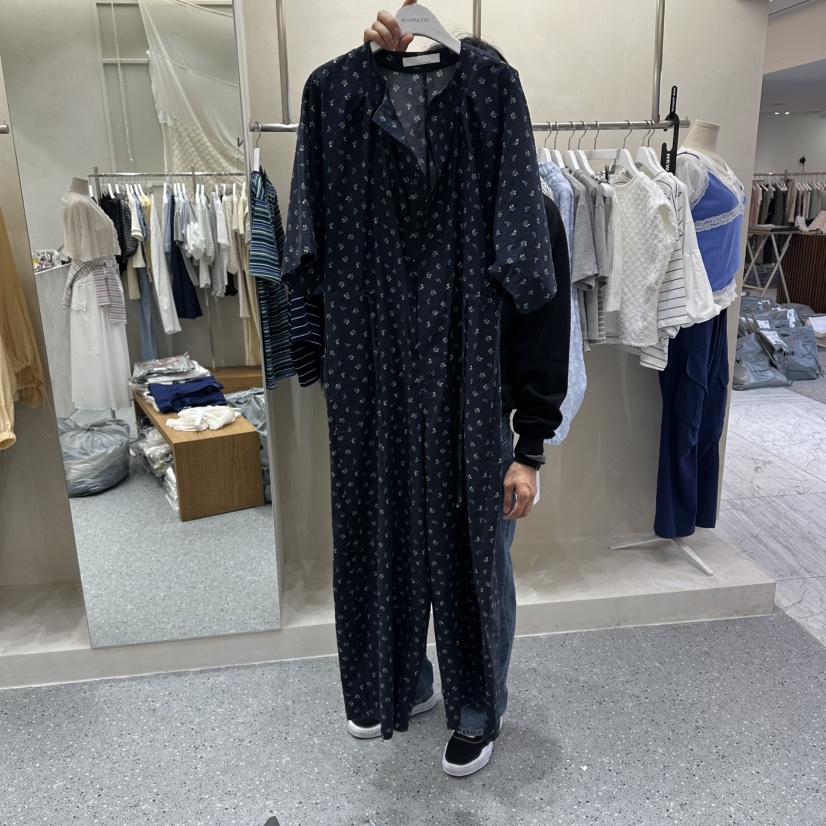 AFTERNOON韓國東大門代購女士新品推薦時尚職業連體褲花朵AFTERNOON連體褲圖色2
