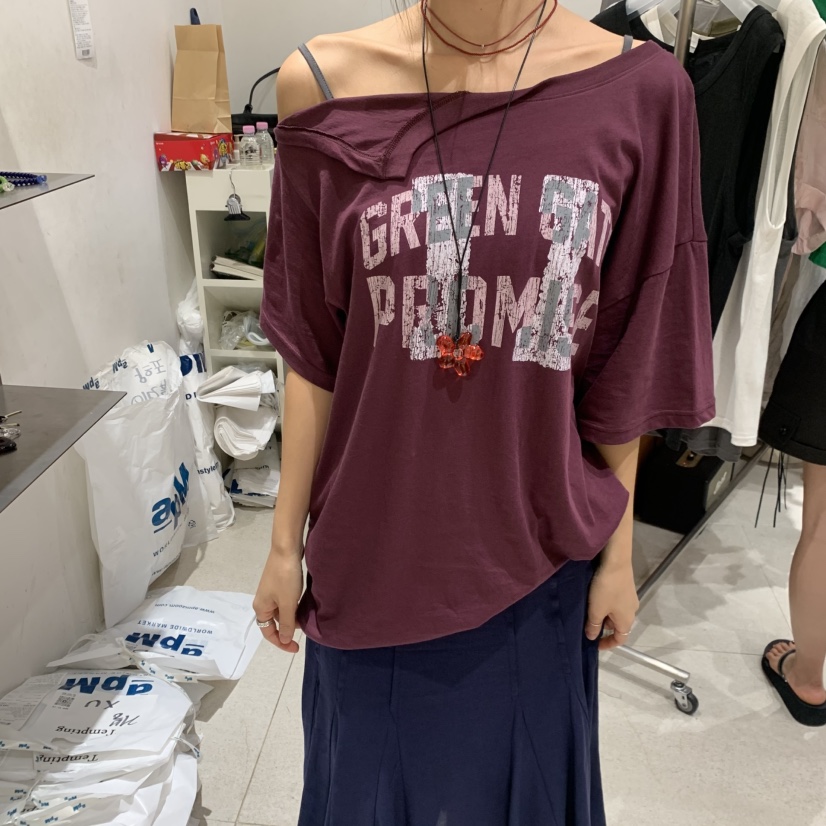 TEMPTING東大門實拍韓國女士新款職業推薦26春夏休閑26夏季T恤TEMPTINGT恤圖色1