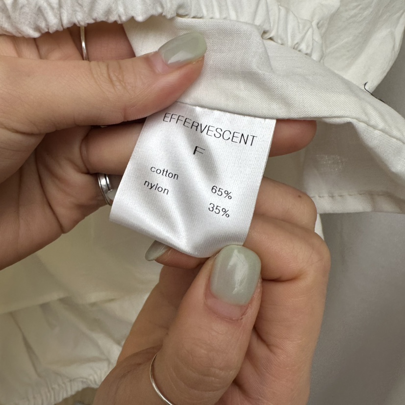 EFFERVESCENT韓國直郵女士新款休閑推薦26夏季襯衫蕾絲衫褶皺evc/effervescent襯衫/蕾絲衫