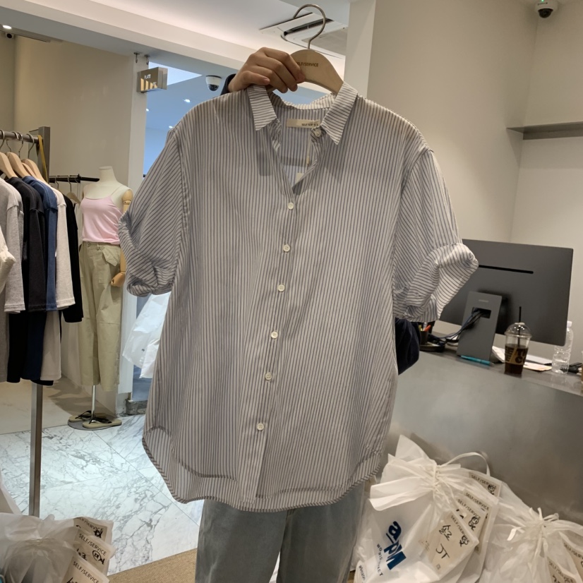SELF SERVICE韓國東大門代購女裝新款人氣熱賣襯衫蕾絲衫SELF SERVICE襯衫/蕾絲衫圖色2