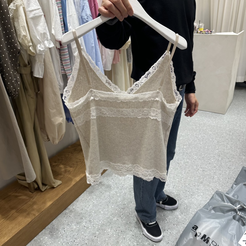 AFTERNOON韓國代購女裝新款26春夏26夏季吊帶背心不含內搭鏤空AFTERNOON吊帶/背心