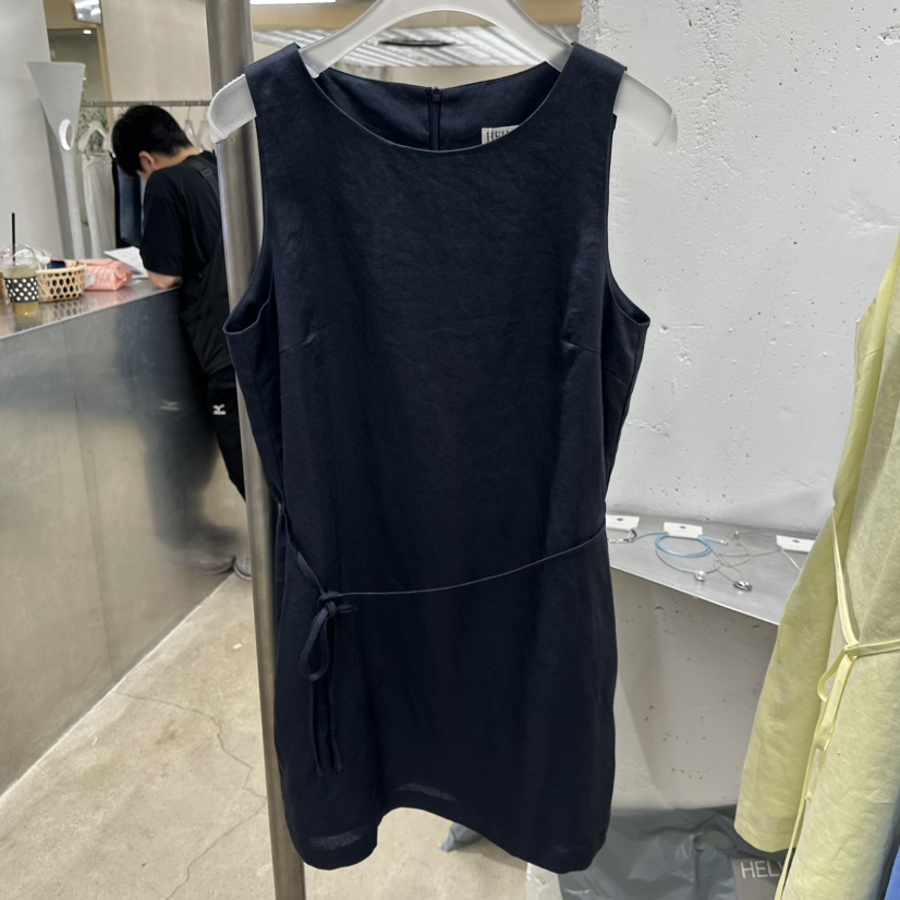 HELVETICA韓國直郵實拍女裝新品時尚推薦職業連衣裙亞麻布HELVETICA連衣裙圖色3