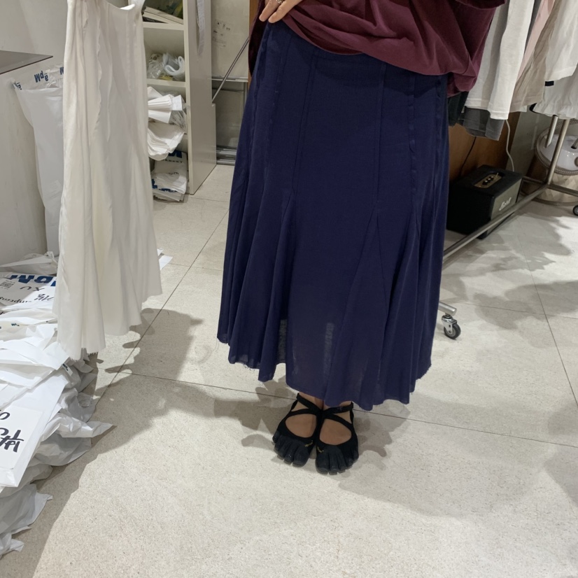 TEMPTING東大門實拍韓國女裝新款熱賣休閑26夏季長裙褶裥亞麻TEMPTING長裙圖色1