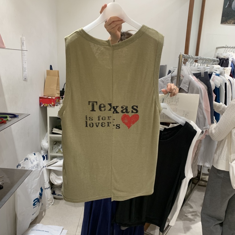TEMPTING韓國直郵女裝新品熱賣休閑推薦人氣吊帶背心亞麻布TEMPTING吊帶/背心