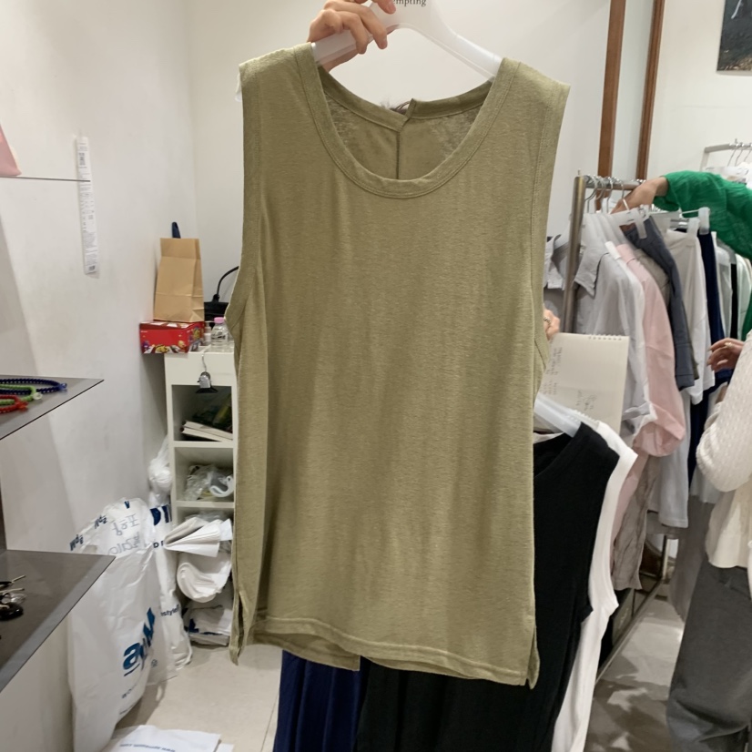 TEMPTING韓國直郵女裝新品熱賣休閑推薦人氣吊帶背心亞麻布TEMPTING吊帶/背心圖色3