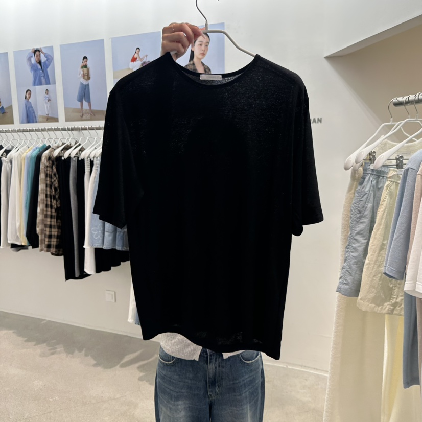 MARAN-P韓國直郵實拍女裝新品休閑26夏季熱賣T恤亞麻寬松MARANT恤圖色4