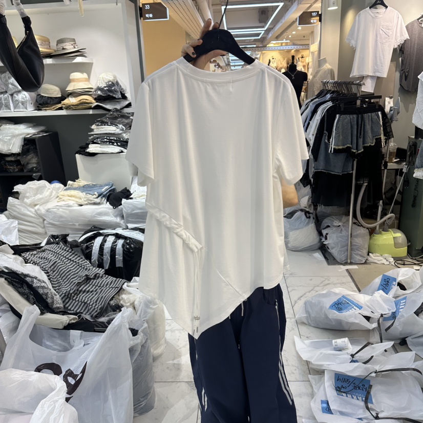 空韓國直郵女士新品26春夏時尚職業休閑26夏季推薦人氣T恤BAKHAT恤