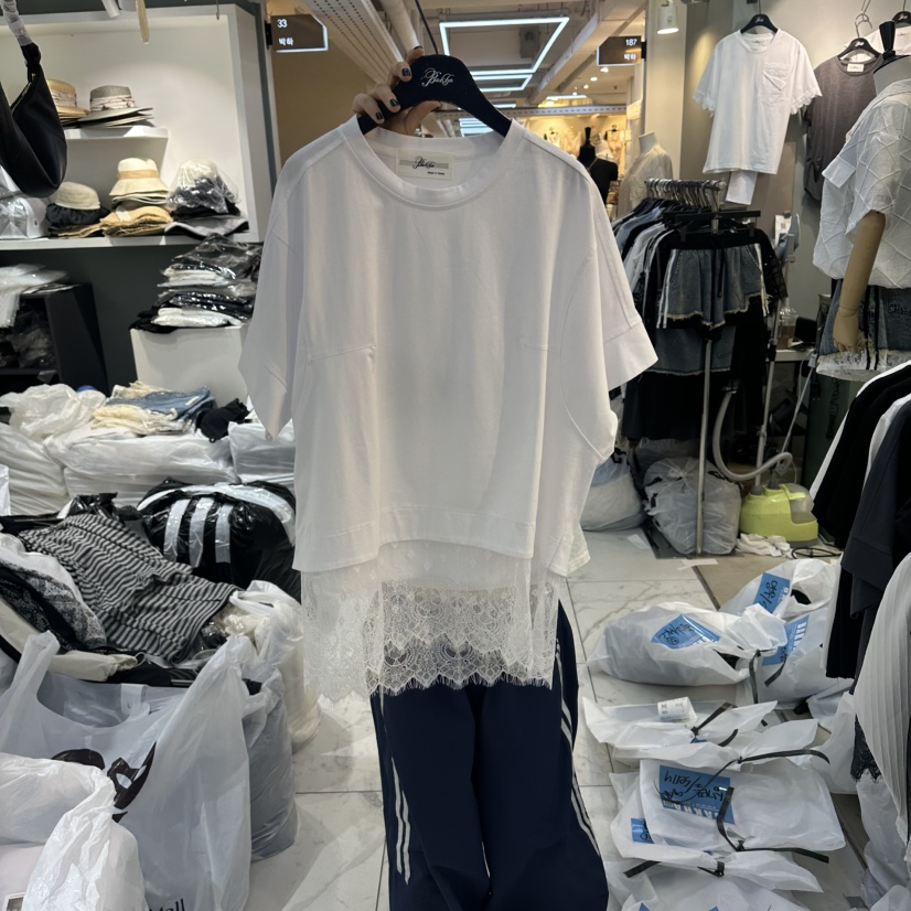 空東大門實拍韓國女士新品熱賣推薦時尚26春夏26夏季休閑T恤BAKHAT恤圖色1