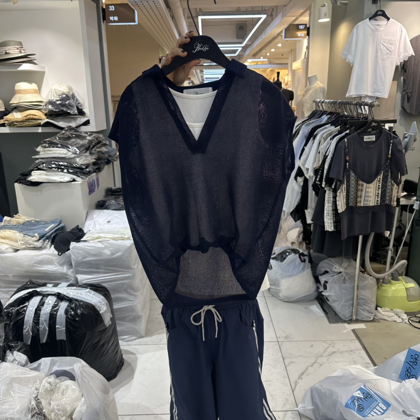 空韓國代購女裝新品時尚26夏季推薦休閑26春夏針織衫不含內搭BAKHA針織衫圖色3
