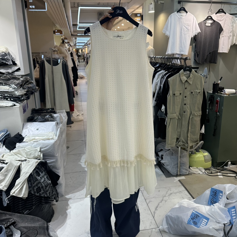 空韓國直郵實拍女士新品推薦休閑26夏季時尚熱賣連衣裙流蘇BAKHA連衣裙圖色1