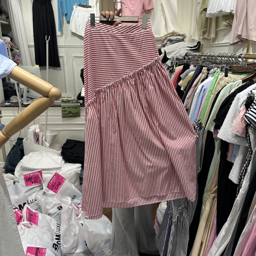 J.RITZY韓國直郵女士新品熱賣26春夏休閑推薦長裙系帶褶皺J.RITZY長裙圖色1