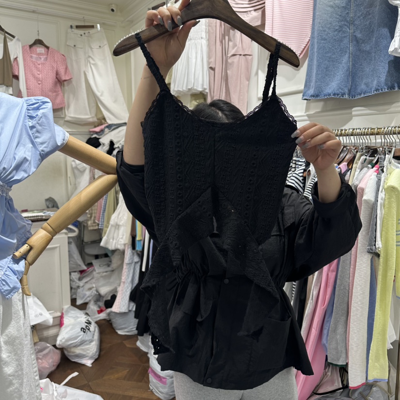 J.RITZY東大門實拍韓國女裝新品時尚人氣吊帶背心荷葉邊J.RITZY吊帶/背心圖色2
