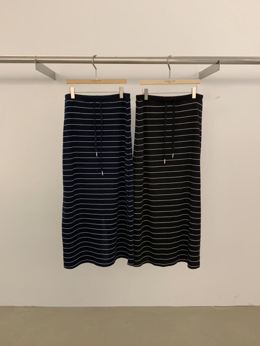 UNDER KEY韓國代購女裝新品26春夏推薦熱賣時尚長裙條紋UNDER KEY長裙