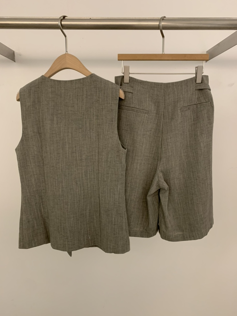 UNDER KEY韓國直郵女士新品26春夏熱賣26夏季套裝亞麻布UNDER KEY套裝