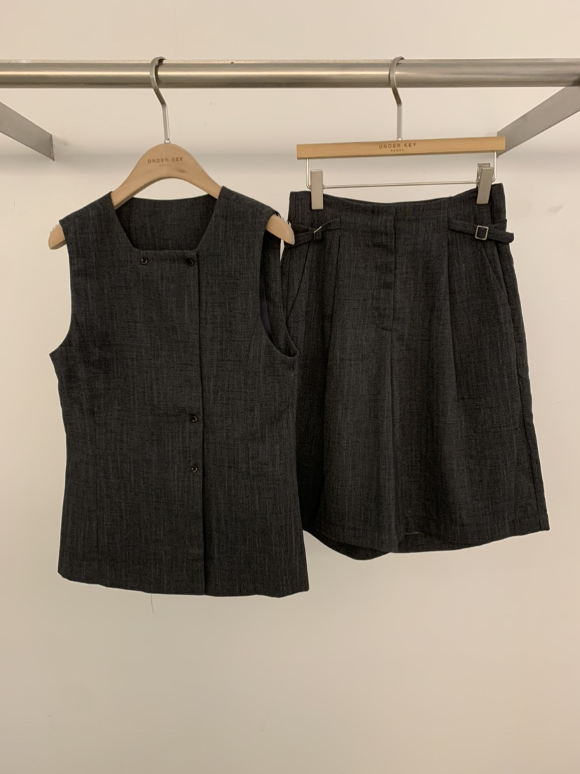UNDER KEY韓國直郵女士新品26春夏熱賣26夏季套裝亞麻布UNDER KEY套裝圖色3